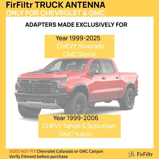 Alt view image 7 of 10 - Carbon Fiber Truck Antenna for Chevy Silverado 1500 2500 3500 & GMC Sierra 1999-2025,Chevy Silverado Antenna Truck Accessories,Short Car Video Antennas (5.5''-Black Carbon Fiber 50 Cal Bullet)