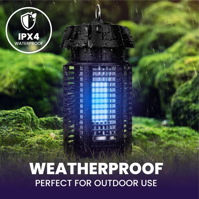 Alt view image 12 of 12 - Electric Bug Zapper, Outdoor & Indoor Insect Killer with Switch 4000V Powerful Grid, 20W Extra Brightness IPX4 Waterproof Mosquito Repellent Outdoor, Fly Traps for Backyard Patio