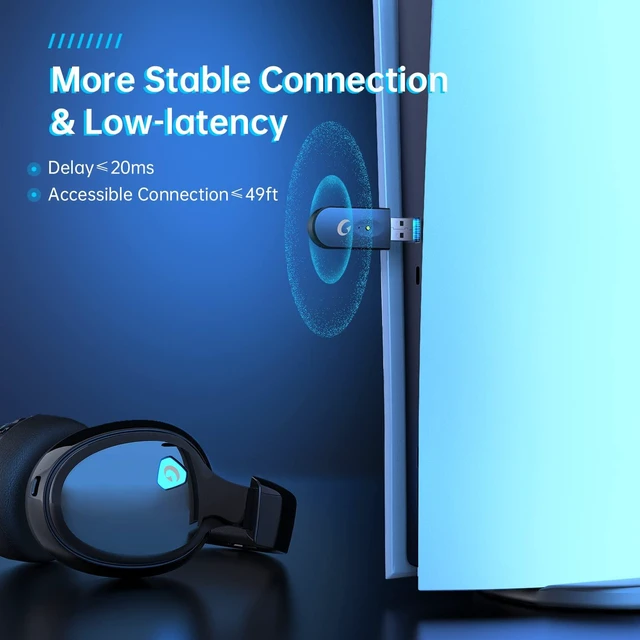 Alt view image 9 of 14 - 2.4GHz Wireless Gaming Headset for PC, PS4, PS5, Mac, Nintendo Switch, Bluetooth 5.2 Gaming Headphones with Noise Canceling Microphone, Stereo Sound, ONLY 3.5mm Wired Mode for Xbox Series-Black