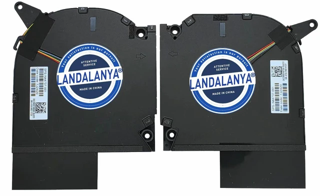 Alt view image 6 of 8 - LANDALANYA Replacement Fan for HP OMEN 9 Slim 16-WF 16-WD 16-XF 16-XF0033DX 16-WF0083DX TPN-C167 TPN-C170 Series EG75071S1-C300-S9A N44737-001 EG75071S1-C310-S9A ND8CC21-22H17 ND8CC22-22H18 DC12V