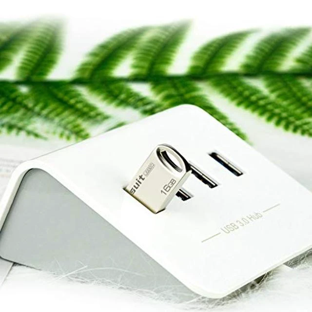 Alt view image 4 of 4 - Mini USB Flash Drive, Metal USB Stick Memory Stick 32GB 64GB 128GB with Keyring Pen Drive Thumb Drive Data Storage Sticks, Silver (USB 3.0,128GB)