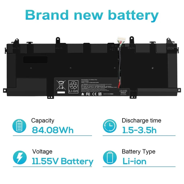 Alt view image 7 of 10 - ASUNCELL SU06XL L29184-005 Battery for HP Spectre X360 Convertible 15-df0013dx 15-df1043dx 15-df0033dx 15-df1033dx 15-df1045nr 15-df0069nr 15t-df000 15-df0xxx 15-df1xxx 15-DF 15T-DF Series SU06084XL
