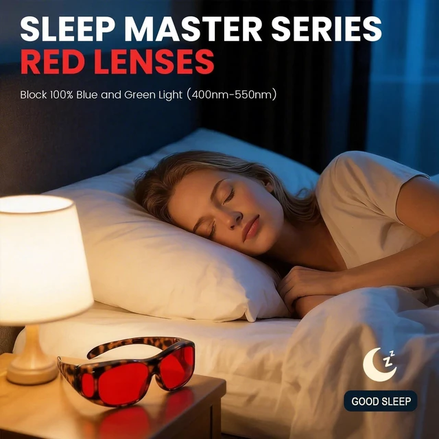 Alt view image 8 of 10 - Eyekepper Red Lens Blue Light Glasses Men,Fitover Blue Light Blocking Glasses Women, Red Light Glasses Eye Protection - Tortoise