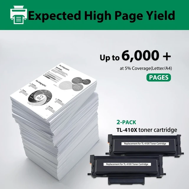 Alt view image 8 of 10 - TL-410X Toner Cartridge for Pantum TL-410X TL-410 for M7102DW M6802FDW P3300DW P3012DW M7100DW P3302DW P3302DN M6800FDW (6000 Pages, 2Pack)