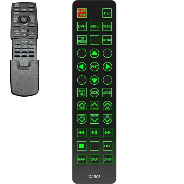 Alt view image 6 of 10 - Replacement Remote Control for Lexus Rear Entertainment DVD System 86170-50250 CY-KS57C0AJ 86170-50270 CY-KS0993AJ 86170-50230 CY-KS0790AJ, with Backlit, Oversized Buttons