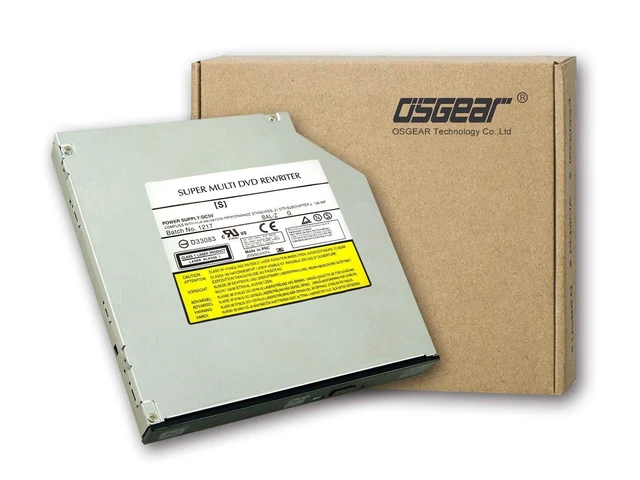 Alt view image 6 of 10 - OSGEAR Internal 9.5mm slim SATA 8x DVDRW CD DVD RW Rom Burner Writer Laptop PC Optical Drive Device Tray Loading