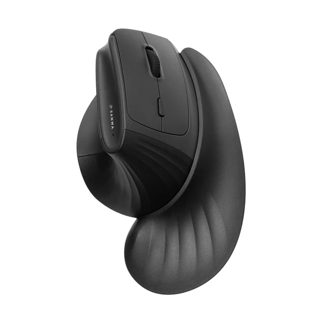 Alt view image 6 of 10 - SANWA Wireless Ergonomic Mouse for Large Hands, Silent Click Vertical Mice with Removable Wrist Rest, 1000-4000 DPI, 3-Device (2.4G + 2 Bluetooth 5.4), Compatible with Mac, Windows, Laptop, PC, Black