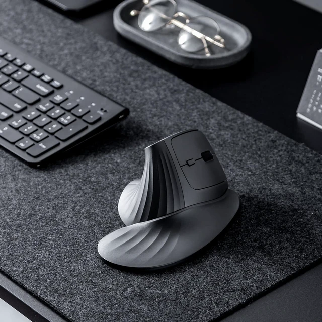 Alt view image 7 of 10 - SANWA Wireless Ergonomic Mouse for Large Hands, Silent Click Vertical Mice with Removable Wrist Rest, 1000-4000 DPI, 3-Device (2.4G + 2 Bluetooth 5.4), Compatible with Mac, Windows, Laptop, PC, Black