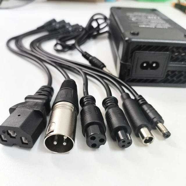 Alt view image 7 of 10 - Certified 54.6V 2A Electric Charger (7 Plugs) Universal for 48V Battery - Compatible Rad Power, Lectric XP 2.0/3.0, HOVERFLY OUREA, URLIFE, Hiboy 48V, Ecotric City/Beach, Jasion eb7, Evercross H5/H7