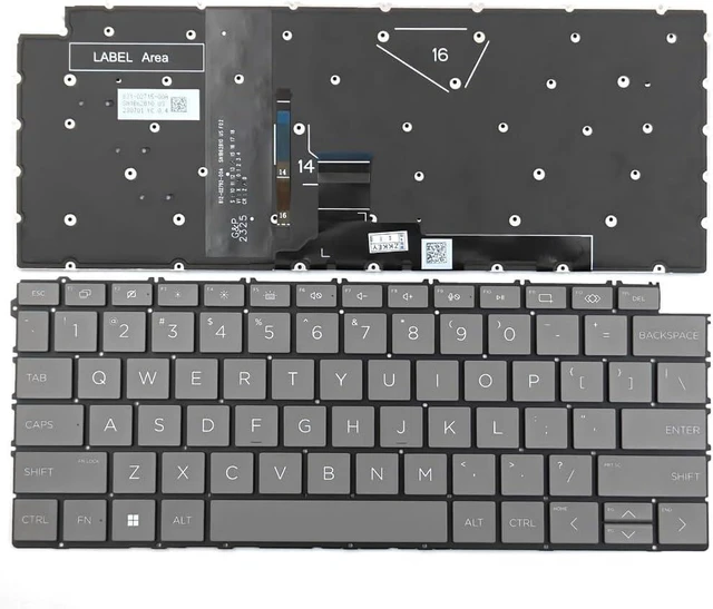 Alt view image 6 of 6 - Backlit Keyboard for HP Spectre x360 16-AA0010CA 16-AA 14-EU 2-in-1 Laptop