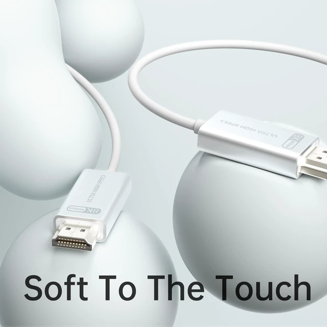 Alt view image 7 of 10 - huaham 10K 8K HDMI 2.1 Cable Fiber Optic 50ft, HDMI Cable White Super Flexible 48Gbps, 8K60Hz & 4K120Hz, Support Dolby, HDCP 2.2&2.3, HDR 10, Compatible with Blu-ray Roku LG PS5 PS4 Xbox RTX