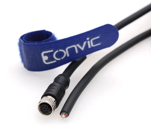 Alt view image 8 of 10 - M8 8 Pin A Code Female to Open Aviation Sensor Cable Waterproof Shielded Electrical Cable for Industrial Automation Control Fieldbus Network 10m