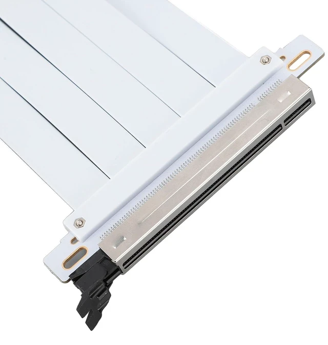 Alt view image 13 of 14 - Drfeify PCIE 5.0 X16 Riser Cable GPU Extension Cable PCI Express 5.0 X16 Ribbon with Reinforced ABS Connectors & 128Gbps Speed for ITX Builds Water Cooling Systems (20cm)