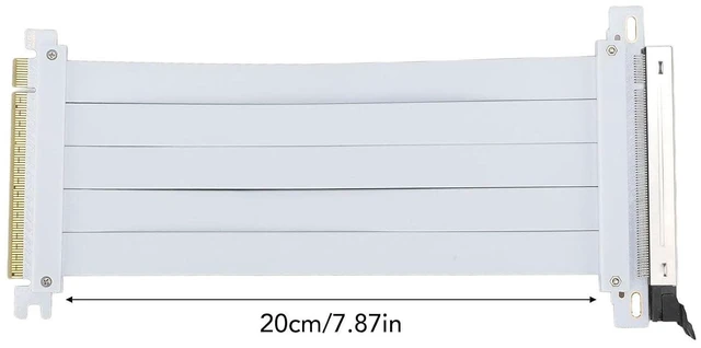 Alt view image 14 of 14 - Drfeify PCIE 5.0 X16 Riser Cable GPU Extension Cable PCI Express 5.0 X16 Ribbon with Reinforced ABS Connectors & 128Gbps Speed for ITX Builds Water Cooling Systems (20cm)