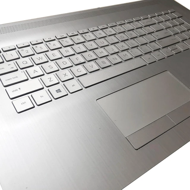 Alt view image 13 of 14 - L92783-001 6070B1308113 Replacement for HP 17BY 17-by 17CA 17-CA Laptop Upper case Palmrest Assembly with Backlit US Keyboard and Touchpad with ODD Sliver 2020 Year