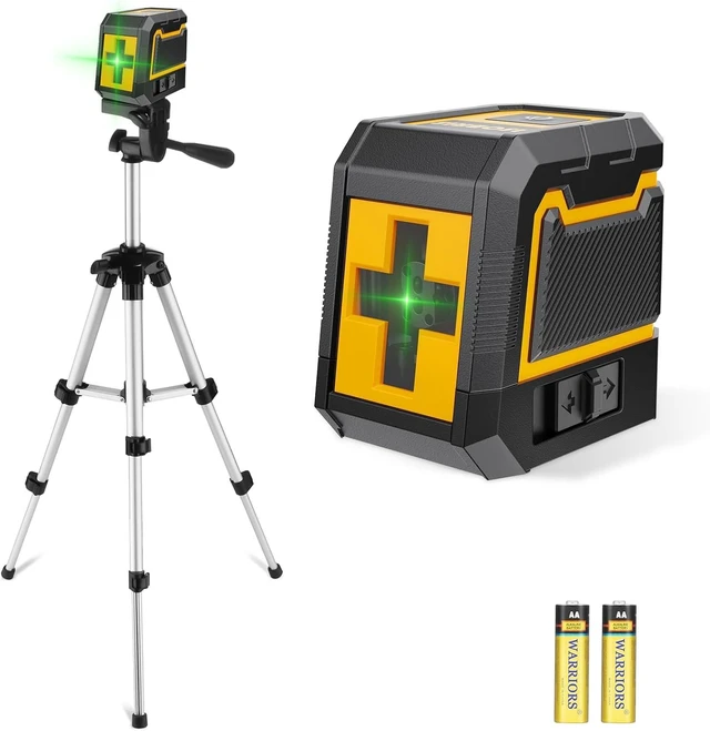 Alt view image 8 of 14 - Laser-Level-with-Tripod, Green Cross Line Laser with Tripod Self-Leveling, Lazer Leveler Tool for Picture Hanging Construction Floor Tile Wall Home Renovation, Indoor Project
