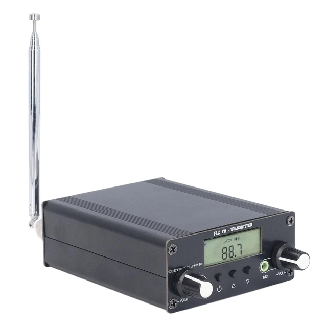 Alt view image 7 of 10 - DC12V 0.5W FM Transmitter,Stereo Mini Radio Station with Mic Sound Jack for Theaters Homes Libraries