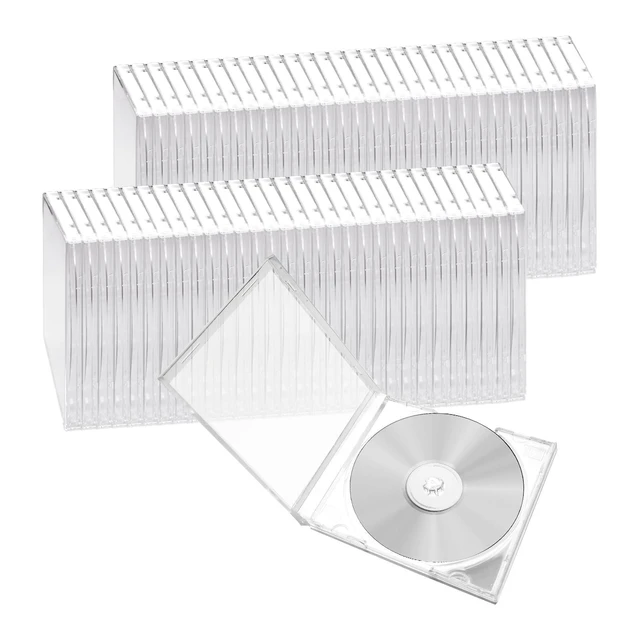 Alt view image 6 of 10 - TANEMUDO 60 Pieces Plastic CD Jewel Case for Storage, 10.4 mm Single DVD Disc Case Clear Standard CD DVD Protection Cover