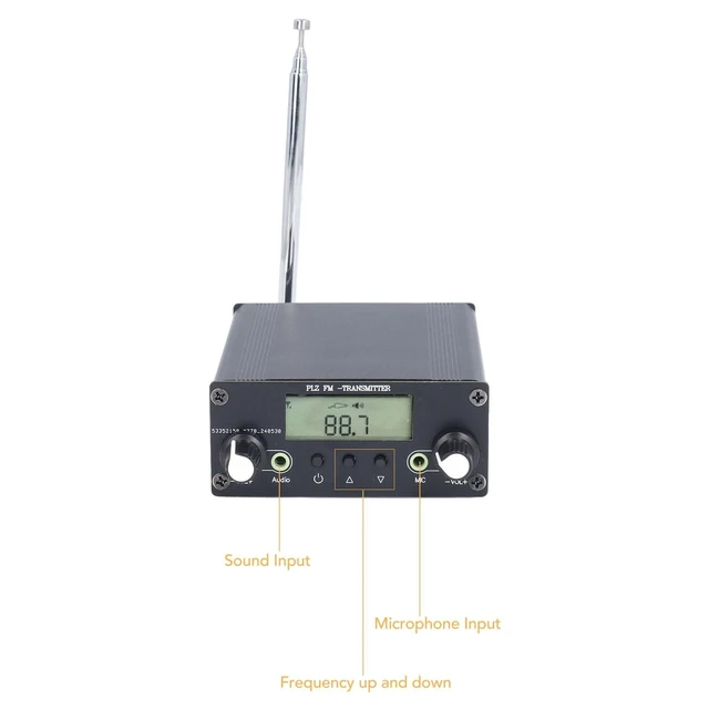 Alt view image 9 of 10 - DC12V 0.5W FM Transmitter,Stereo Mini Radio Station with Mic Sound Jack for Theaters Homes Libraries