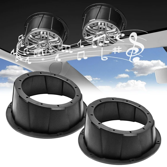 Alt view image 6 of 10 - RECOIL USP65B Pairs of 6.5-Inch Speaker Pods, Universal 6.5 Angled Speaker Boxes, Surface Mount with Gaskets, Black Enclosures Compatible with Marine, UTVs, Boats, RVs, Cars