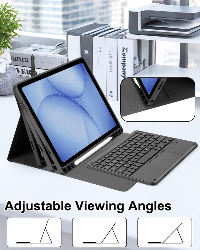Alt view image 13 of 14 - Touchpad Keyboard Case for Samsung Galaxy Tab A11 Plus/A9 Plus 2025/2023 11 inch, 7-Color Backlight Type-C Charging Keyboard with Pencil Holder Cover Fit Tablet A11+/A9+ (Black)