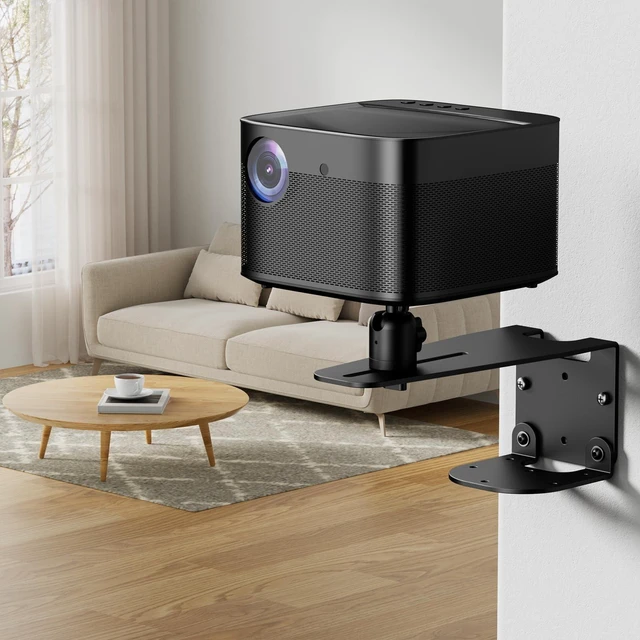 Alt view image 7 of 10 - PUTORSEN Projector Wall Mount - Projector Wall & Ceiling Mount with 1/4 Screw, 22 lb Wall & 13.2 lb Ceiling Load Capacity, 360 Rotation & 5 inch Adjustment, for Home Theater/Office/Conference Room