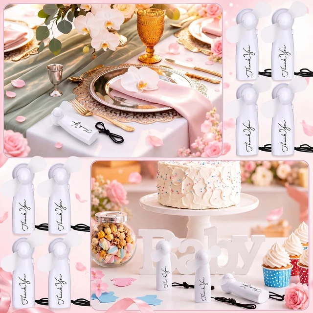 Alt view image 13 of 14 - 24 Pcs Employee Appreciation Gifts Bulk Mini Handheld Fans Thank You Fans Battery Operated Small Portable Fan Appreciation Gifts for Team Coworker Staff Teacher Student (White)