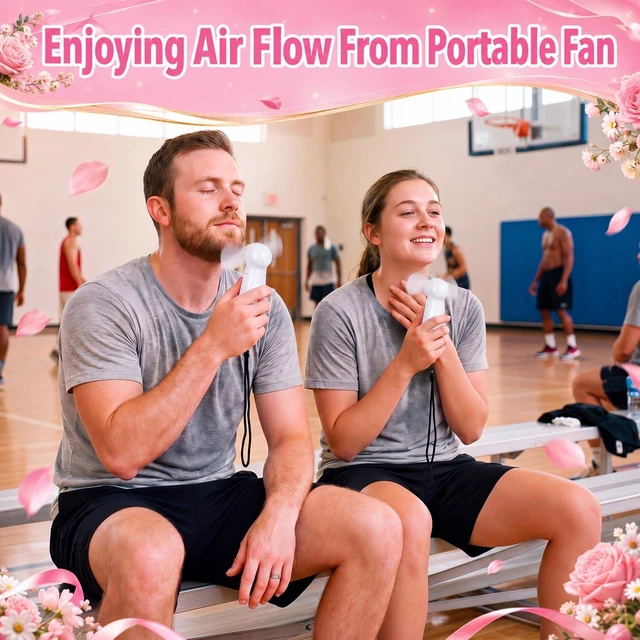 Alt view image 14 of 14 - 24 Pcs Employee Appreciation Gifts Bulk Mini Handheld Fans Thank You Fans Battery Operated Small Portable Fan Appreciation Gifts for Team Coworker Staff Teacher Student (White)