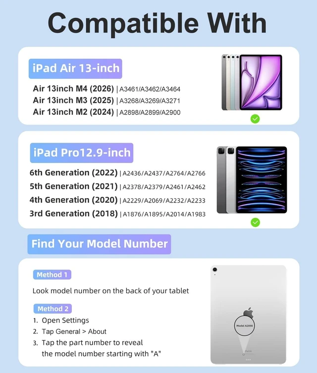 Alt view image 9 of 14 - for iPad Air 13-inch Case Keyboard (M4/M3/M2) - Magnetic Wireless Keyboard with Multi-Touch Trackpad 7 Colors Backlit Stain Proof Folio Cover for iPad Pro 12.9 6th 5th 4th 3rd Gen - Black