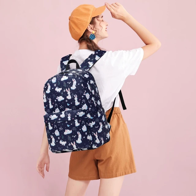 Alt view image 7 of 10 - Yusudan Bunny School Backpack for Girls Women, Kids Teens School Bags College Bookbags Ladies Laptop Backpacks