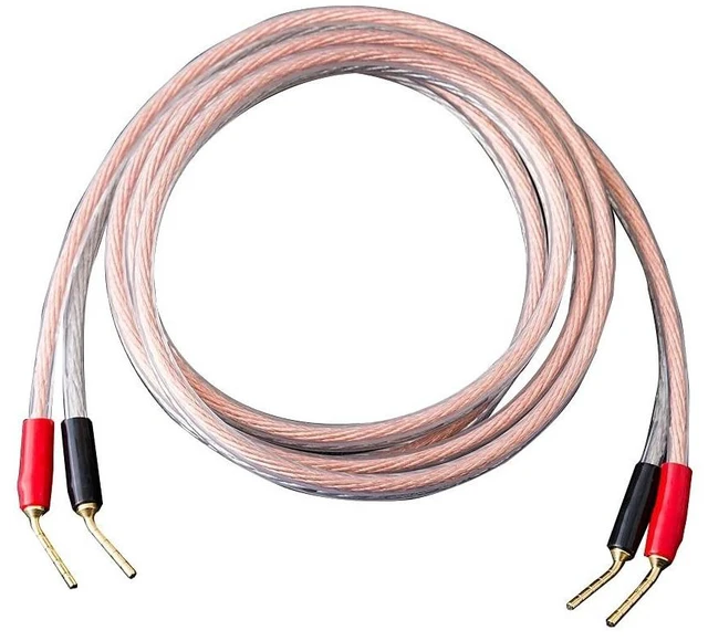 Alt view image 3 of 4 - JORZOR 2 Pack Pin Type Plug to Pin Type Plug Speaker CableAudiophile 14 AWG OFC Speaker Wire (5M(16.4FT), 2 pin to 2 pin)