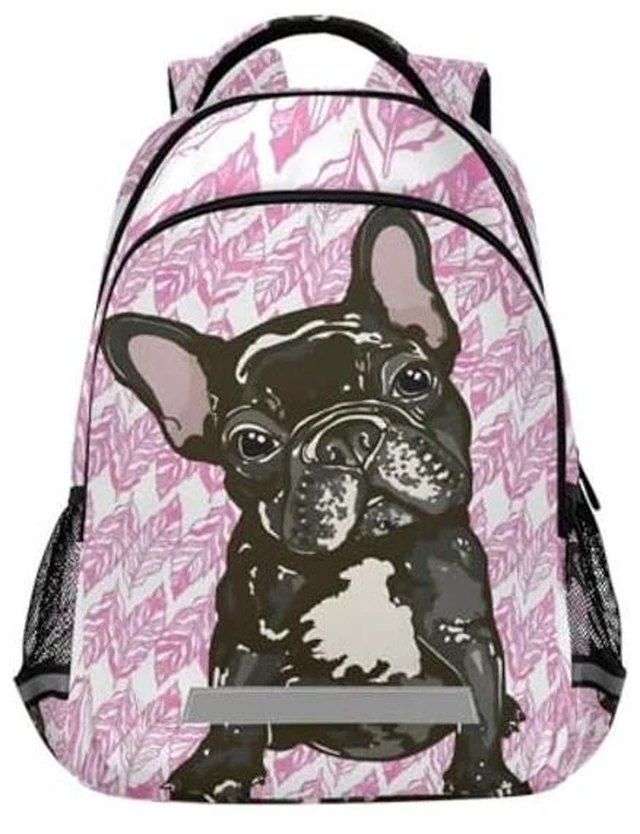 Alt view image 6 of 10 - ALAZA Puppy French Bulldog Backpacks Travel Laptop Daypack School Book Bag for Men Women Teens Kids
