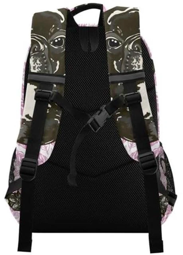 Alt view image 7 of 10 - ALAZA Puppy French Bulldog Backpacks Travel Laptop Daypack School Book Bag for Men Women Teens Kids