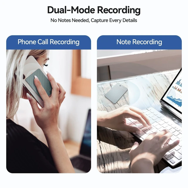 Alt view image 7 of 10 - AI Voice Recorder, Free Real-Time Transcription & Translation ^^ Chat gpt Powered Summarizer, 256 Languages, 64GB Memory, App Controlled, for Lectures, Interviews, Meetings, & Calls(Blue)