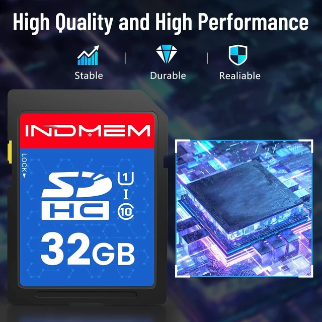 Alt view image 7 of 10 - 32GB SD Card, 2 Pack SDHC Memory Cards UHS-I U1 Class 10 High-Speed Full HD Video, Secure Digital Cards Compatible with Cameras, HD Camcorders, DSLR and PC, 32GB(2pc)