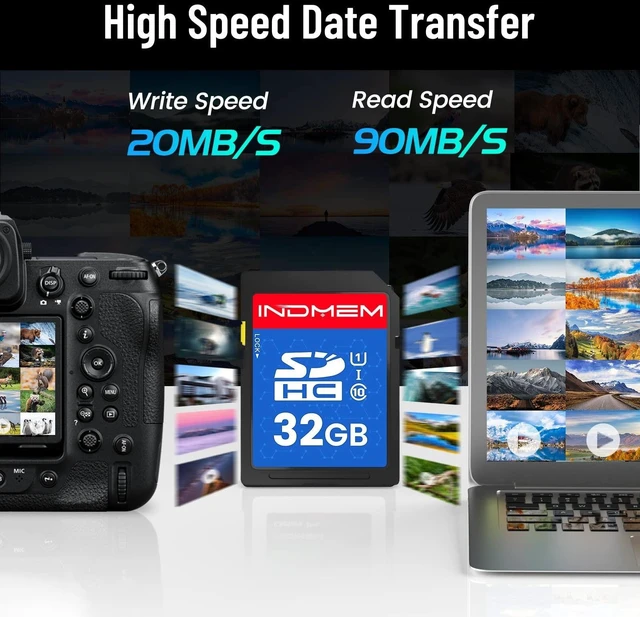 Alt view image 8 of 10 - 32GB SD Card, 2 Pack SDHC Memory Cards UHS-I U1 Class 10 High-Speed Full HD Video, Secure Digital Cards Compatible with Cameras, HD Camcorders, DSLR and PC, 32GB(2pc)