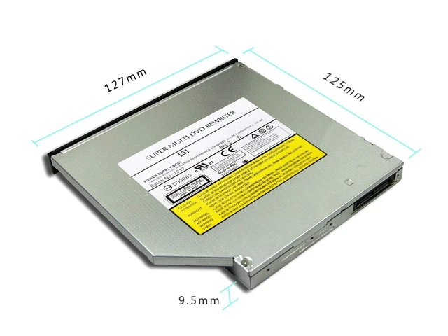 Alt view image 8 of 10 - OSGEAR Internal 9.5mm slim SATA 8x DVDRW CD DVD RW Rom Burner Writer Laptop PC Optical Drive Device Tray Loading