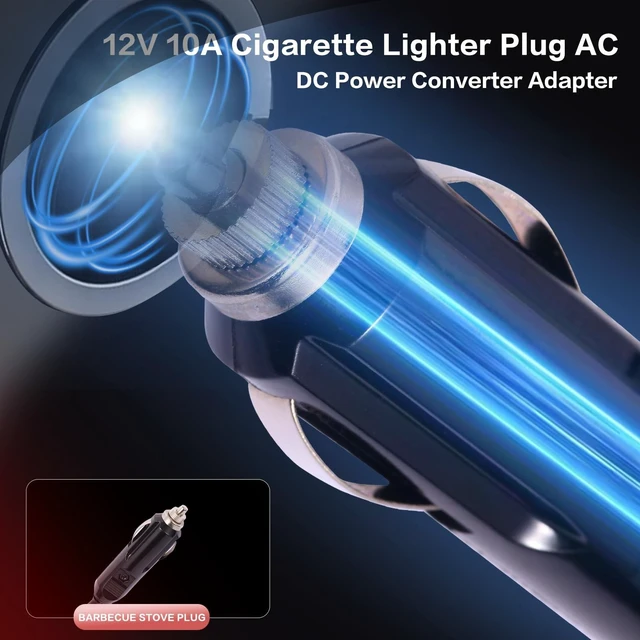 Alt view image 9 of 10 - 12V 10A Cigarette Lighter Plug AC/DC Power Converter Adapter for GMG Green Mountain Grills DB/JB Davy Crockett P-1001, P-1235,P-1012, GMG-ADP10A, P-1266, P-1283, P-1295
