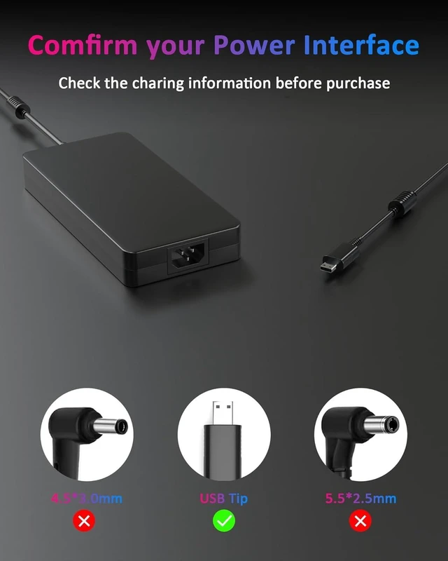 Alt view image 10 of 14 - 240W USB Tip 20V 12A Laptop Charger Compatible with MSI Stealth GS77/16 17 Studio, GE76 GE66 Raider 11UE, Vector GP66 GP76, Creator Z16 Z16P Z17 MS-17K3 A20-240P2A AC Adapter Power Supply Cord