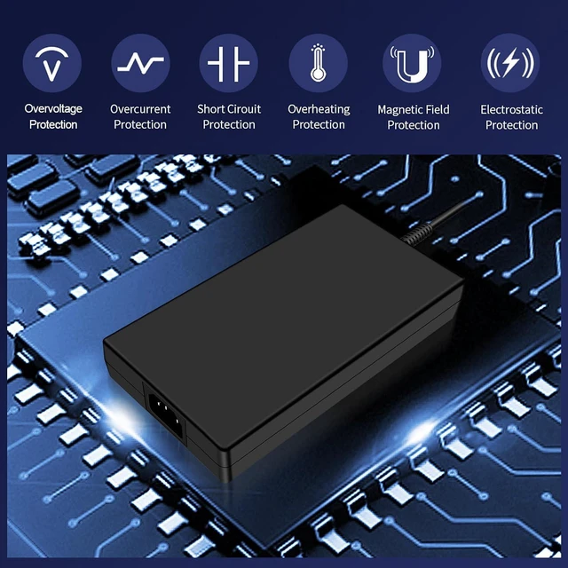 Alt view image 14 of 14 - 230W Charger for MSI GS66 GS65 GS76 GS75 Stealth WS75 WS76 WS65 WS66 P65 P75 Creator 15 17 MSI Chicony A17-230P1A A12-230P1A Power Supply Adapter Cord
