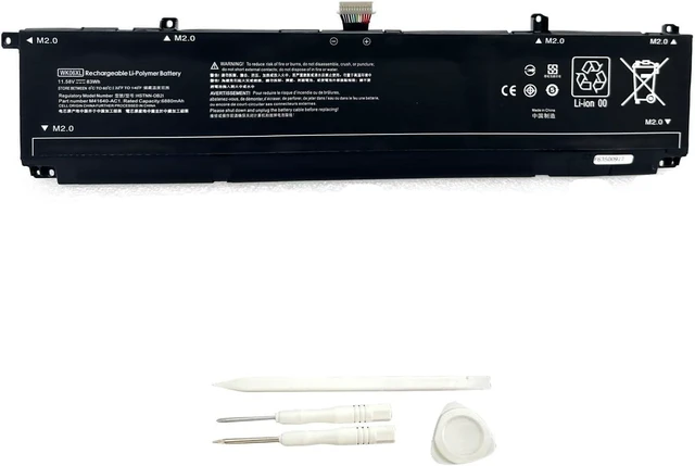 Alt view image 5 of 8 - WK06XL New Laptop Battery Replacement for HP Omen 16-b0000 16-b0000TX 16-C0000 Omen 7 Plus 17-ck0000 17T-17T-CK100 CTO Series HSTNN-WB0C HSTNN-OB2I M41640-CD1 M41711-005 M41640-AC1