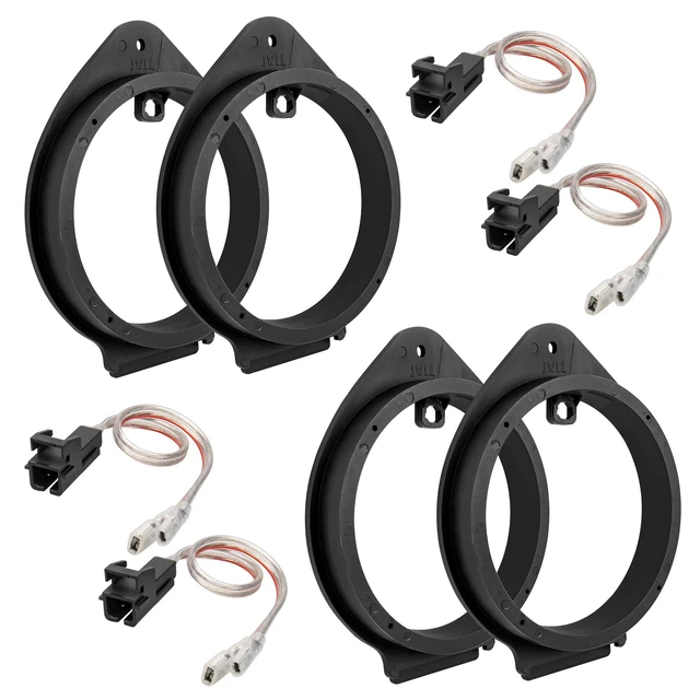 Alt view image 6 of 10 - RED WOLF 4PCS 6.5 Inch Speaker Adapter Spacer Ring w/Speaker Wiring Harness Plug Replacement for GMC Sierra/Chevy Silverado/Buick 1995-2012, Cadillac 1988-1999 Aftermarket Door Speaker Bracket Kit