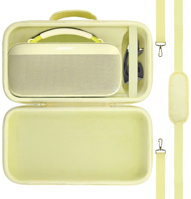 Alt view image 6 of 10 - for Bose SoundLink Max Portable Speaker Hard Protective Case, Portable Travel Case with Shoulder Strap and Handle (Citrus Yellow Case) - co2CREA