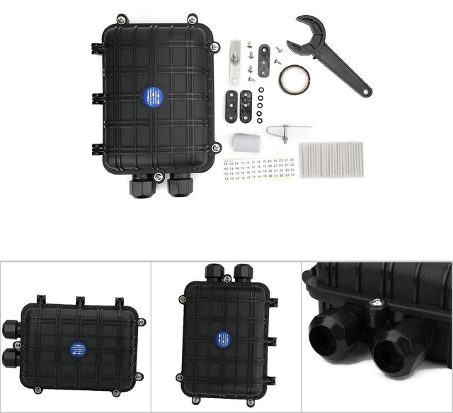 Alt view image 8 of 10 - Fiber Optic Splice Enclosure, Optical Fiber Splice Box IP68Horizontal for Pipeline(24 core)