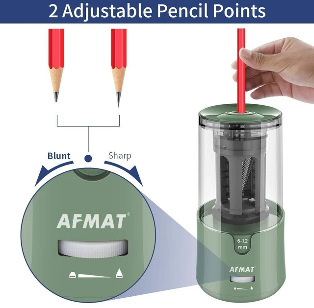 Alt view image 13 of 14 - Electric Pencil Sharpener, Auto Stop, Super Sharp & Fast, Electric Pencil Sharpener Plug in for 6-12mm No.2/Colored Pencils/Office/Home PS94