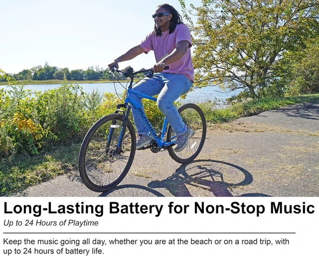 Alt view image 13 of 14 - Rockville R-GO 16 Watt Waterproof Portable Bluetooth Speaker with Bicycle Bar Mount, Enhanced Sound, Long Battery Life, and Hands-Free Calling