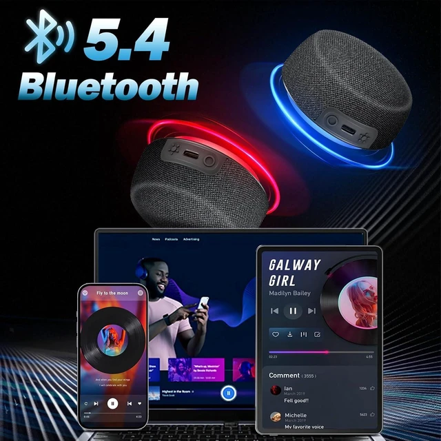 Alt view image 10 of 14 - Bluetooth Speaker Set with Magnetic Base for Multi Room, TWS Stereo Sound with RGB Lights, 10H Playtime, Dual Bluetooth 5.4 Portable Wireless Speaker for TV,Home Theater, Outdoor, Meeting
