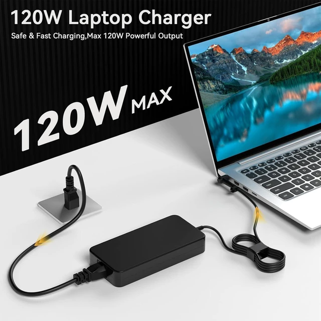 Alt view image 12 of 12 - 120W 110W Charger Compatible with Panasonic Toughbook CF-74KDMDZ2M CF-D1 40 55 G2 FZ-Y1 FZ-40 FZ-40A FZ-55 FZ-55A FZ-55A0601VM FZ-55A0601VM-CB FZ-55C FZ-55CA60CVM FZ-G2