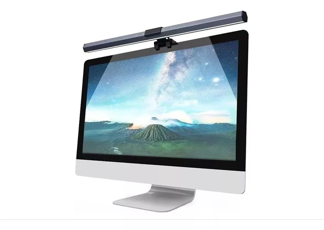 Alt view image 6 of 10 - USB LED Lamp for Computer Monitor - Adjustable Brightness & Color Temperature, USB Powered, Matte Graffiti Finish, 40 cm, 5W, Eye-Care, Easy Installation, Perfect for Reading, Laptop, and Study