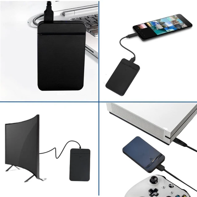 Alt view image 8 of 10 - Ezekers Portable 500GB External Hard Drive - USB 3.0 & USB C for PC, Mac, PS5 (Storage Only), PS4, Phone (Android and iPhone 15/16/17) & Xbox - Ultra Fast